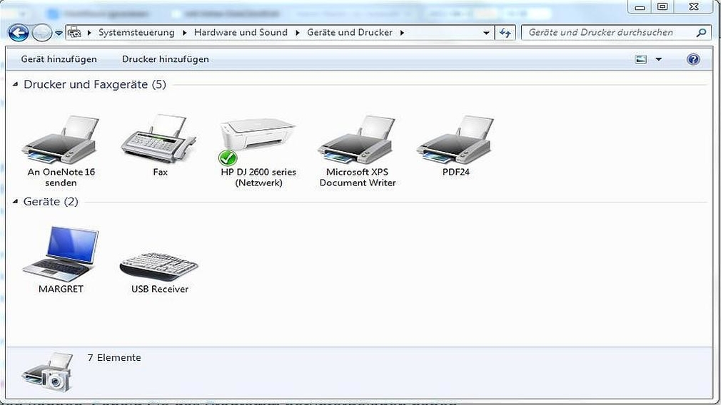 Screenshot Schritt 1 Drucker scannt nicht
