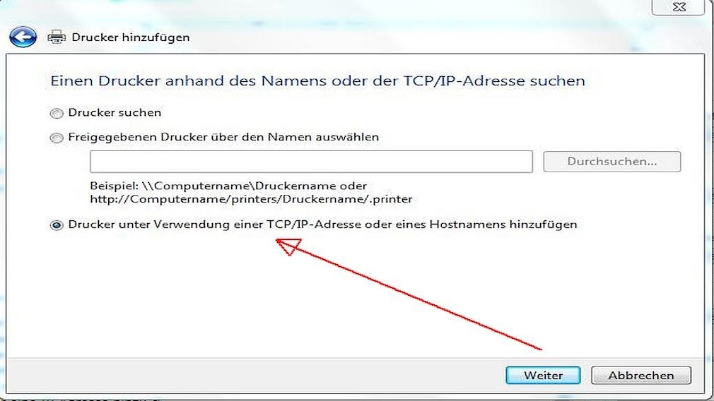 Screenshot Schritt 5 Druckerserver installieren