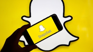 Snapchat-Symbol auf Handy