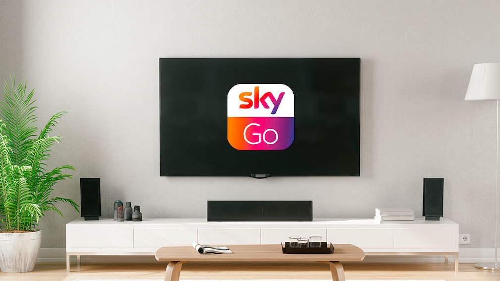 Sky-Go-Logo auf Fernseher