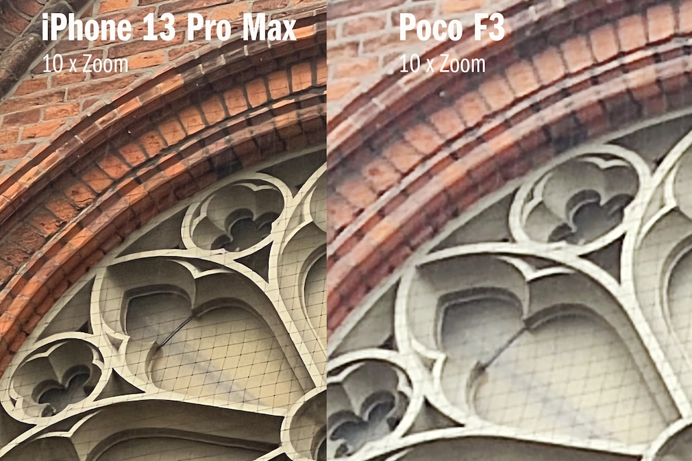 Camera comparison with zoom: iPhone 13 Pro Max vs Poco F3