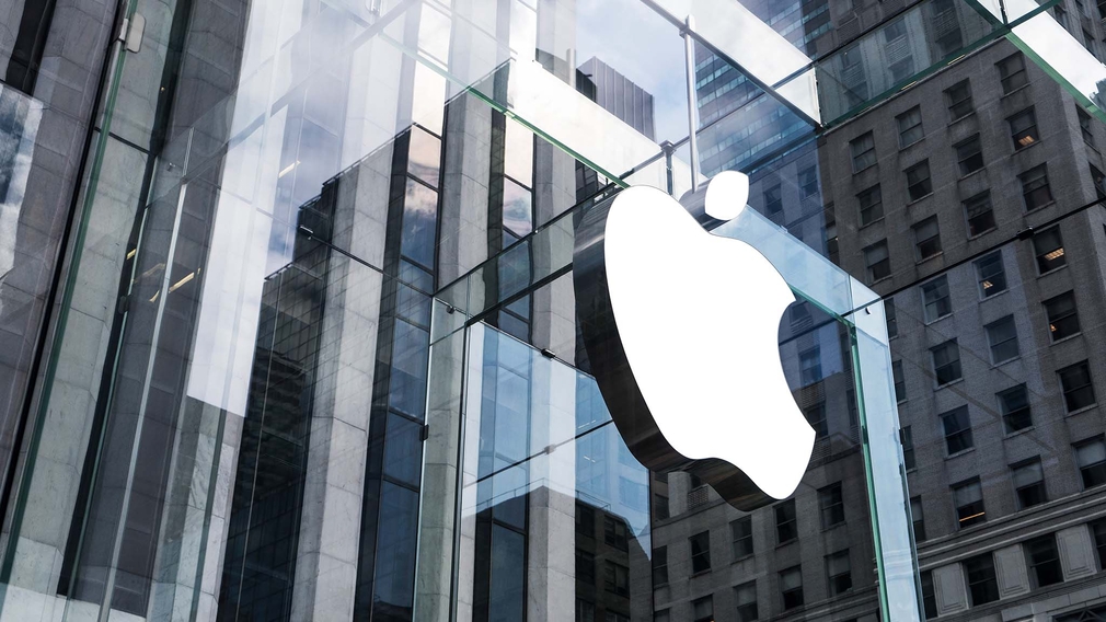 Apple Symbol an Glasfassade 