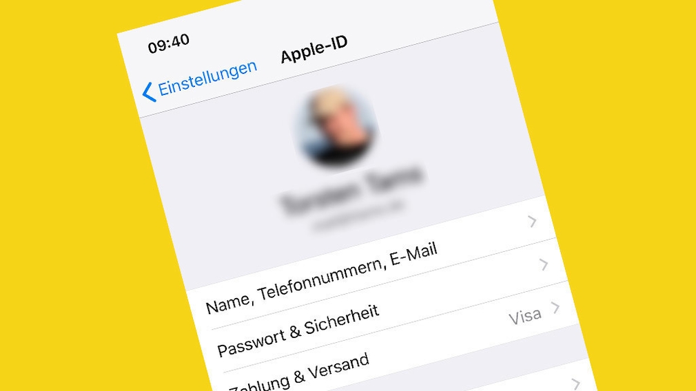Screenshot Apple-ID