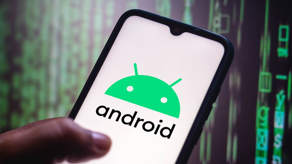 Android-Logo auf Handy-Display