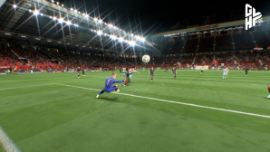 Ein Spieler schie�t in FIFA 22 aufs Tor. © EA Sports