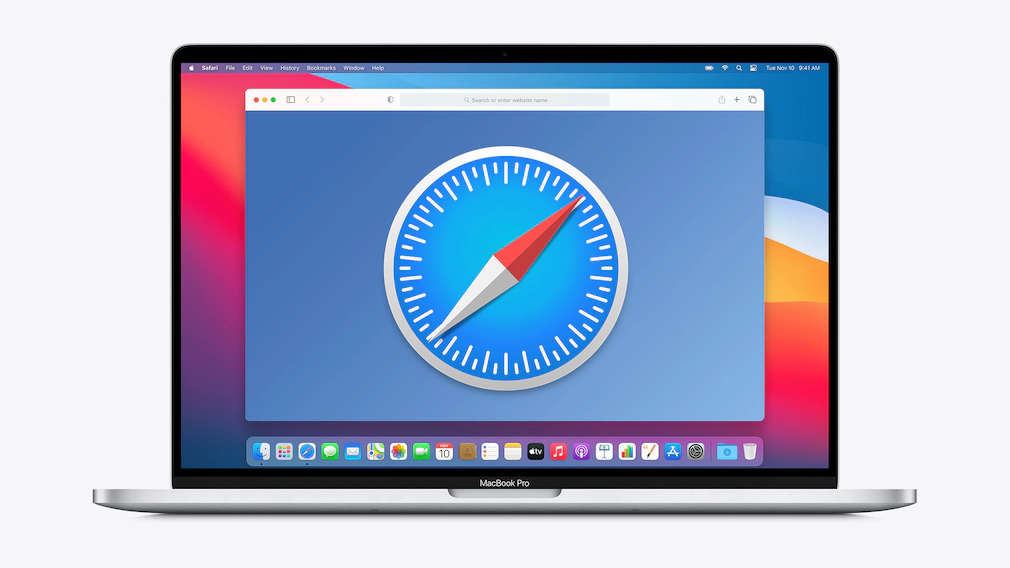 Safari-Browser auf einem Mac geöffnet
