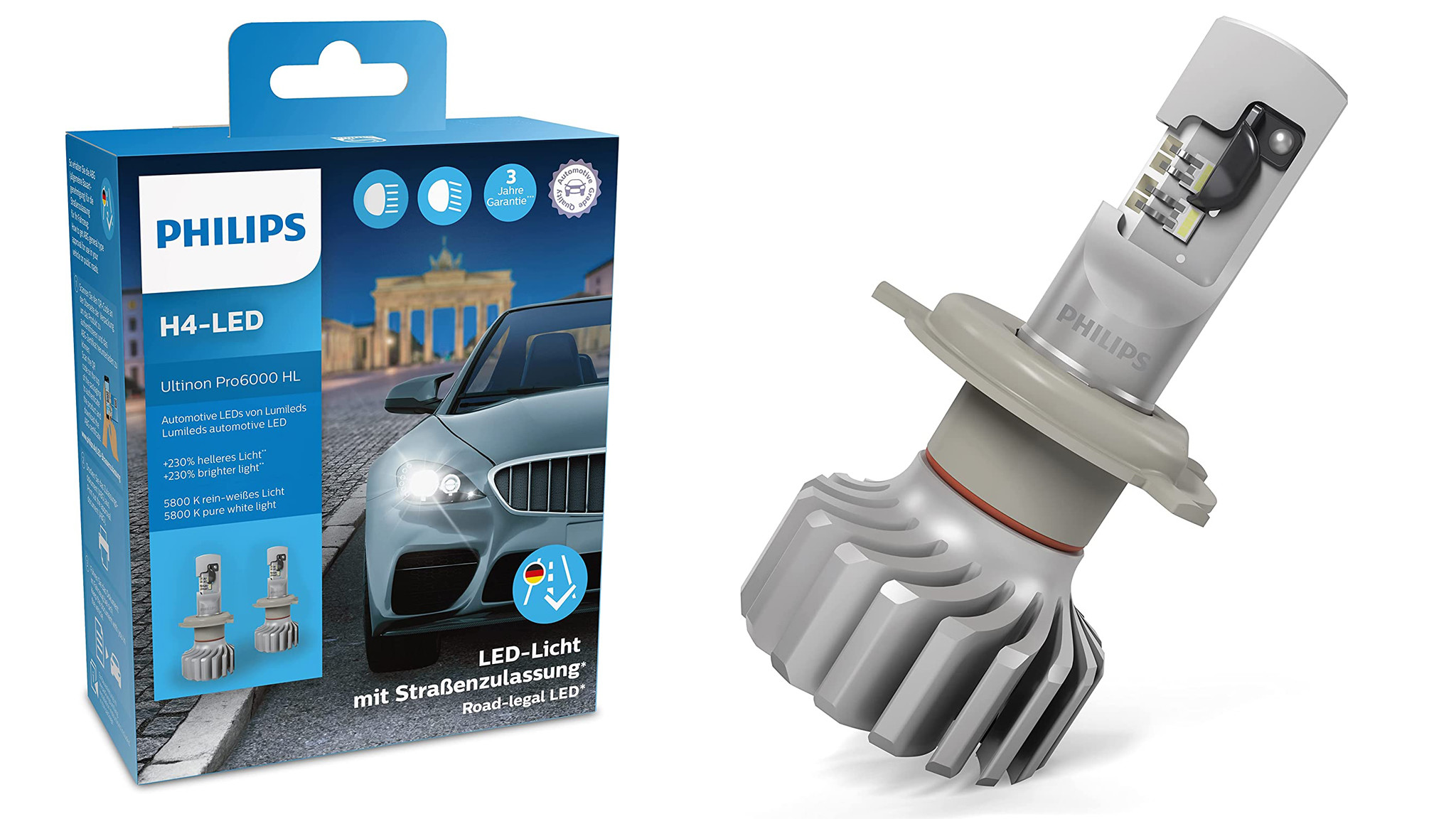 LED-Licht legal im Auto nachrüsten: Test Philips Ultinon Pro6000 H4 LED - COMPUTER  BILD