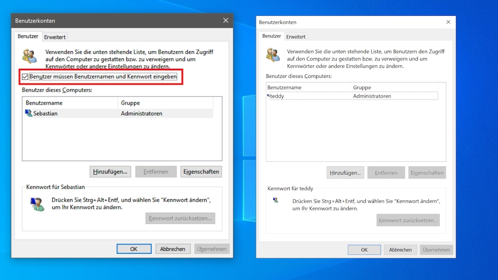 Netplwiz: Windows-Benutzerkonto automatisch anmelden – funktioniert nicht