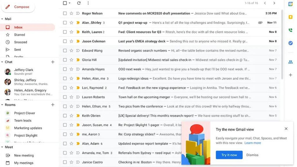 Neue Gmail-Oberfläche