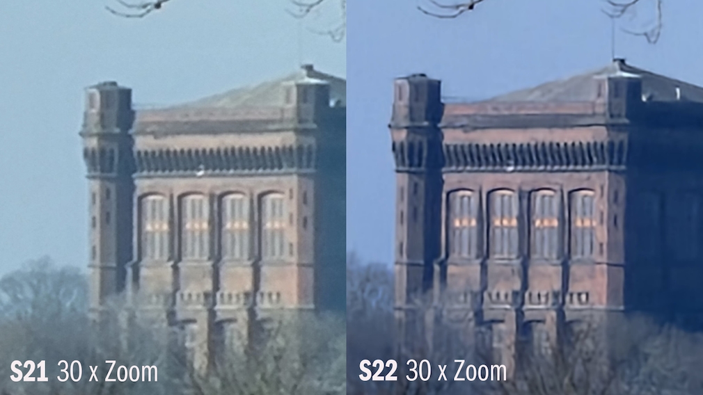 Camera comparison: S21 vs. S22: 30x zoom recording