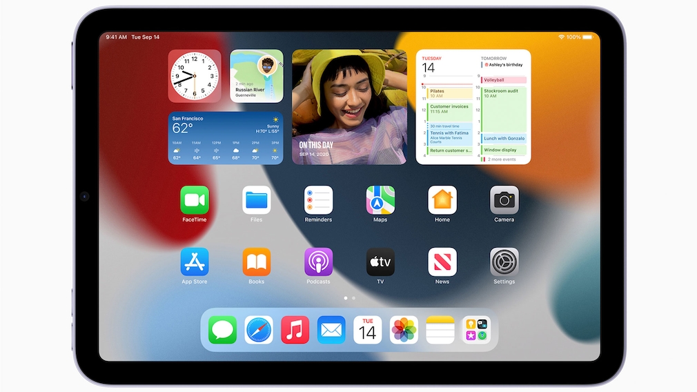 Ein iPad mini auf dem iPadOS 15 läuft.