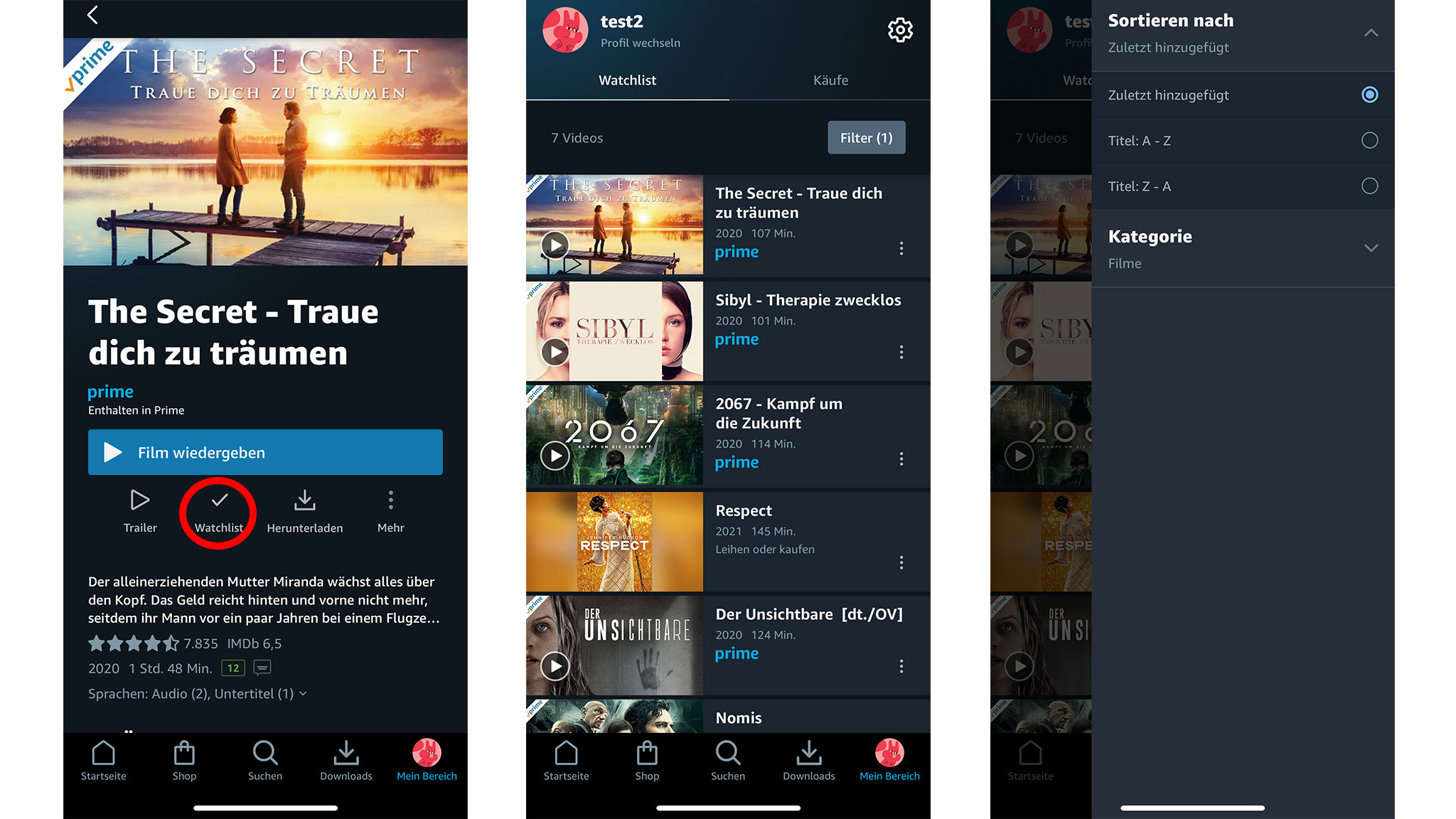 How to access cheap watchlist on amazon prime