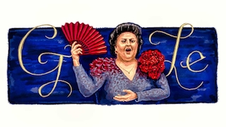 Google Doodle für Montserrat Caballé