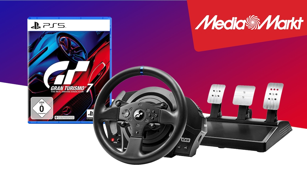 Media-Markt-Angebot: Thrustmaster-Lenkrad plus Gran Turismo 7