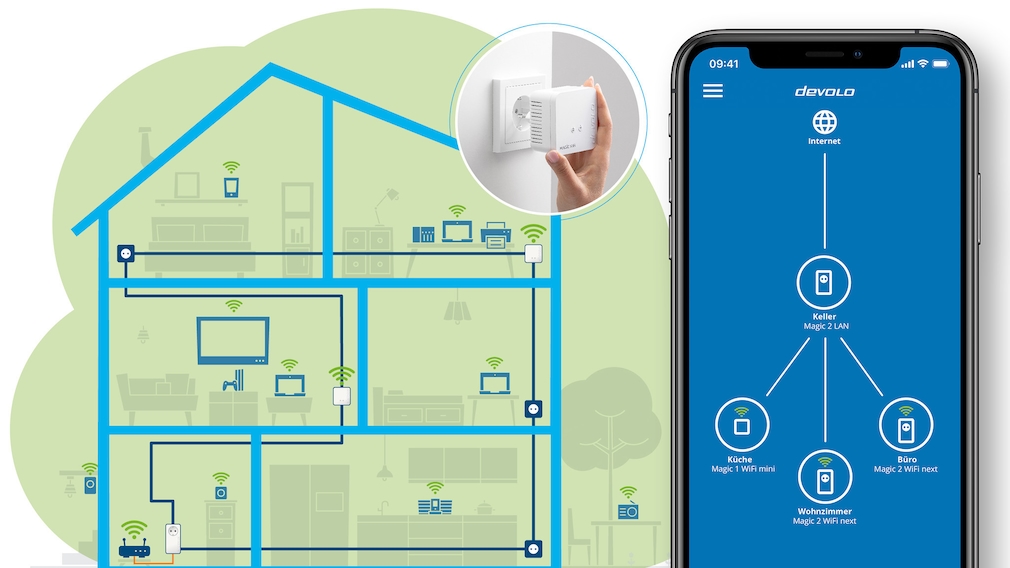 Das komplette Heimnetzwerk im Blick: Die kostenlose Home-Network-App unterstützt den Nutzer bei der Installation.
