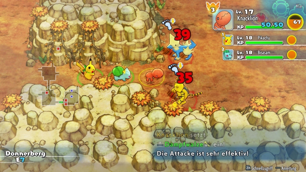 Scene of the game Pokémon Mystery Dungeon Rescue Team DX.