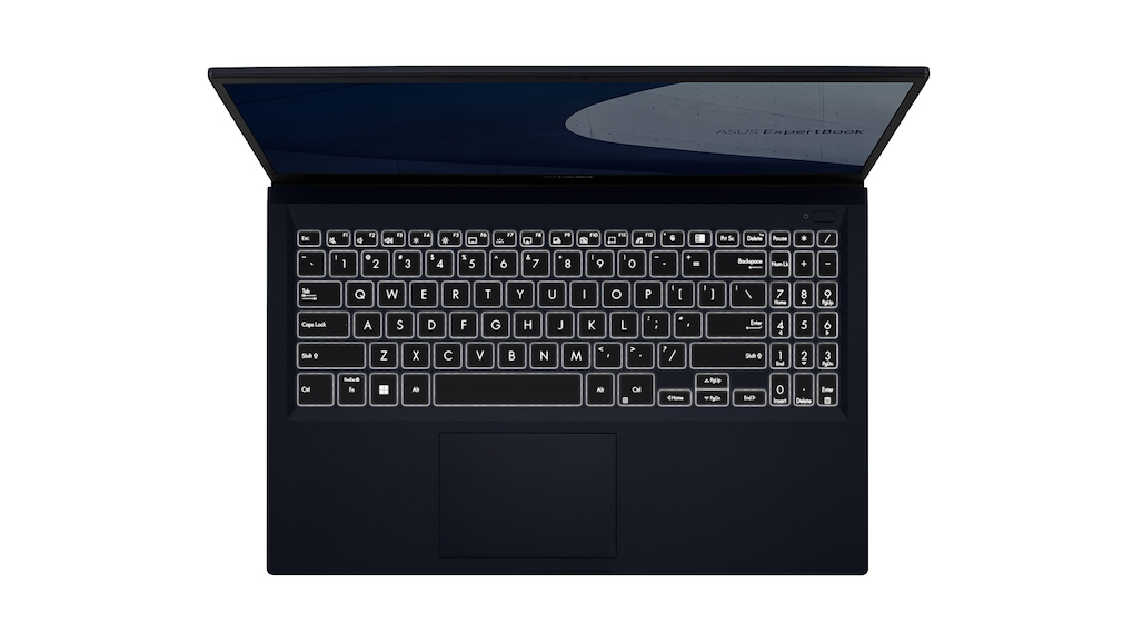Beleuchtete Tastatur des Asus ExpetBook B1