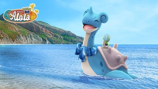 Pokémon GO Lapras mit Schal beim Wasserfestival 2022.
