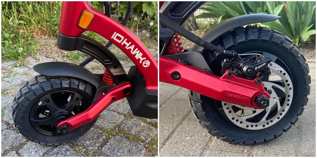 IO Hawk Legend suspension and brakes