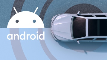 Android-Logo mit Auto