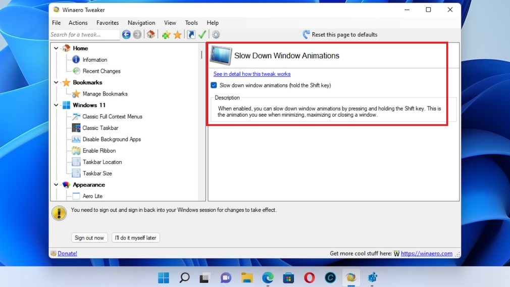 Windows in slow motion: Tool delays minimizing and closing windows