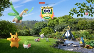 Pokémon GO Fest 2022 Logo und Pokémon.