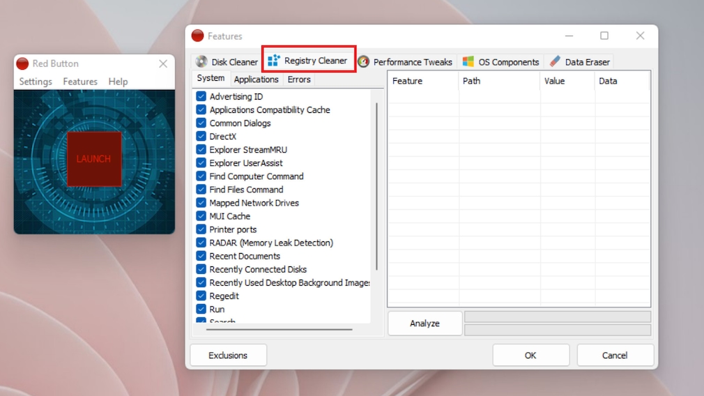 Windows-Komponenten deaktivieren: Red Button und weitere Tools schaffen was weg