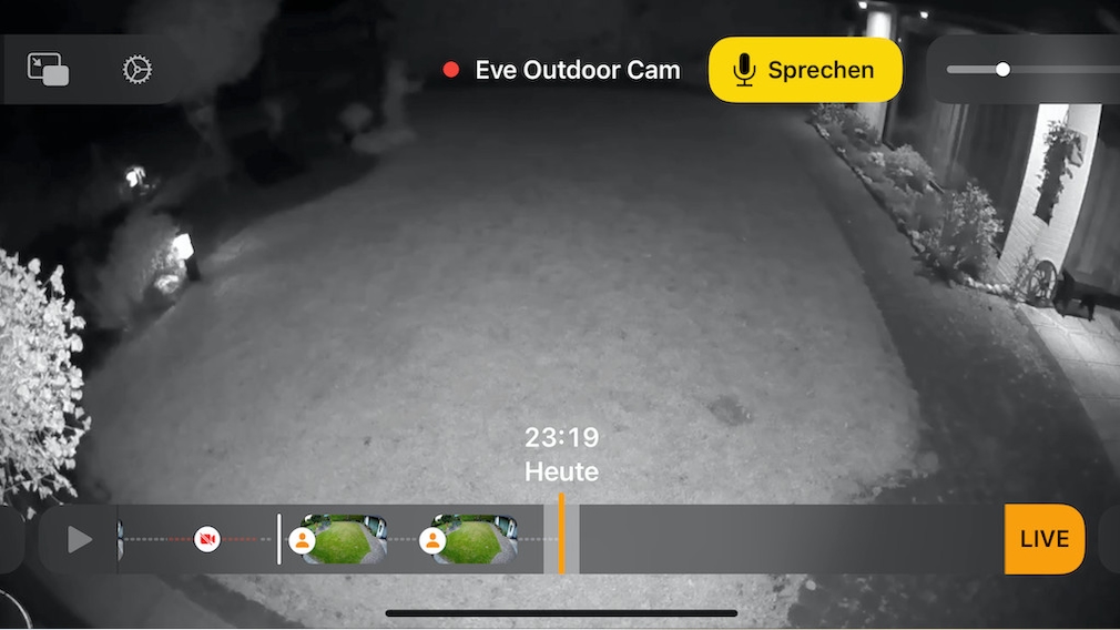 Eve Outdoor Cam, Nachts Eve Outdoor Cam, Nachts