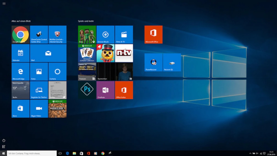 7. Windows 10 mit Kacheln booten