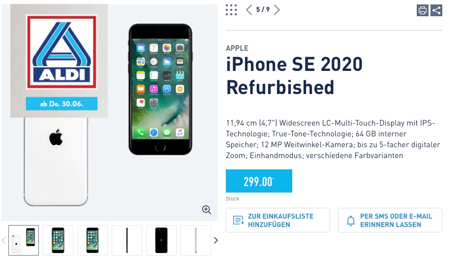 iPhone SE 2020 bei Aldi