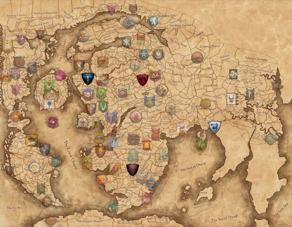 Karte von Immortal Empires.