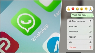 WhatsApp-Icon und Reactions