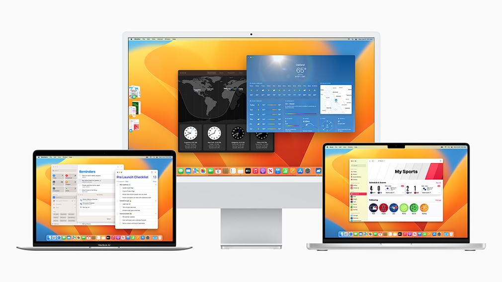 Apple-Geräte mit der neuen macOS-Version Ventura