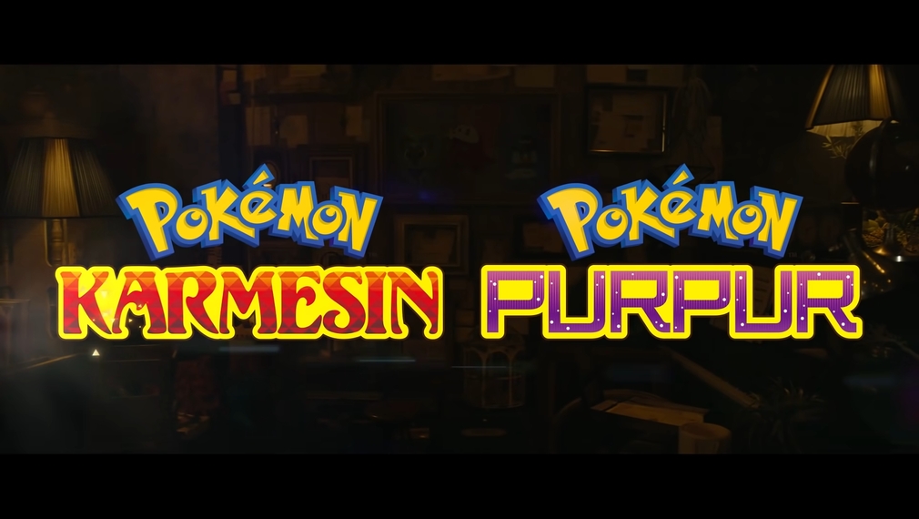 Pokémon Karmesin und Purpur Logos.