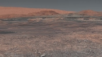 Ein Landstrich auf dem Mars