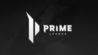 Prime League Logo auf schwarzem Hintergrund.