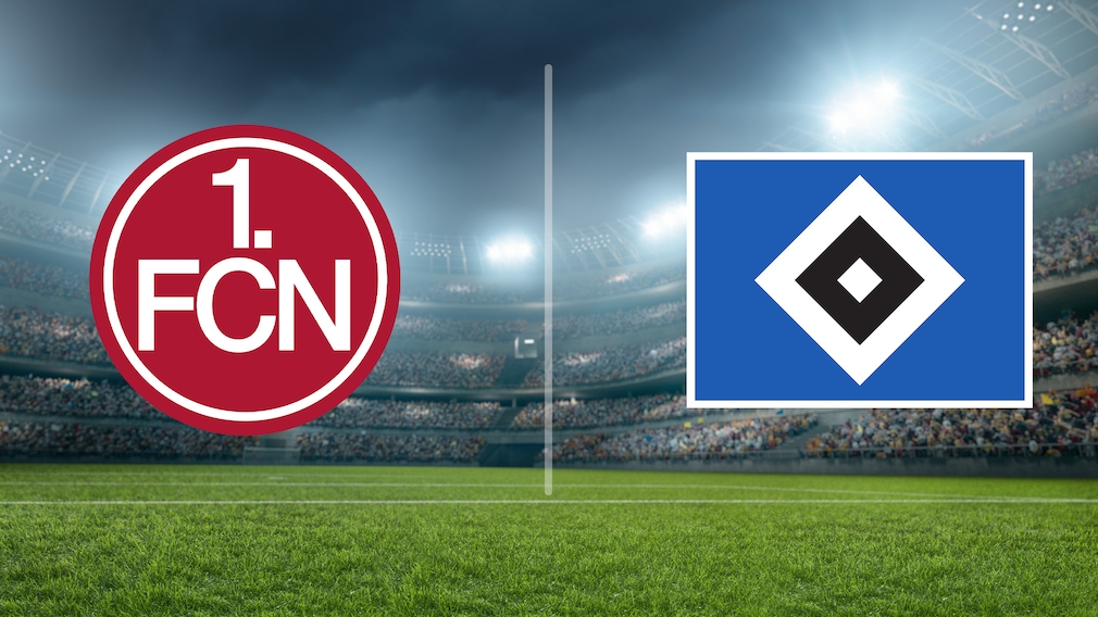 1. FC Nürnberg, Hamburger SV: Logos auf dem Rasen