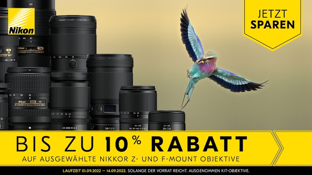 Nikon Objektivwochen vom 1.9.2022 bis 14.9.2022