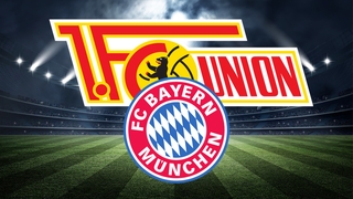 Union Berlin, Bayern München: Wappen im leeren Stadion