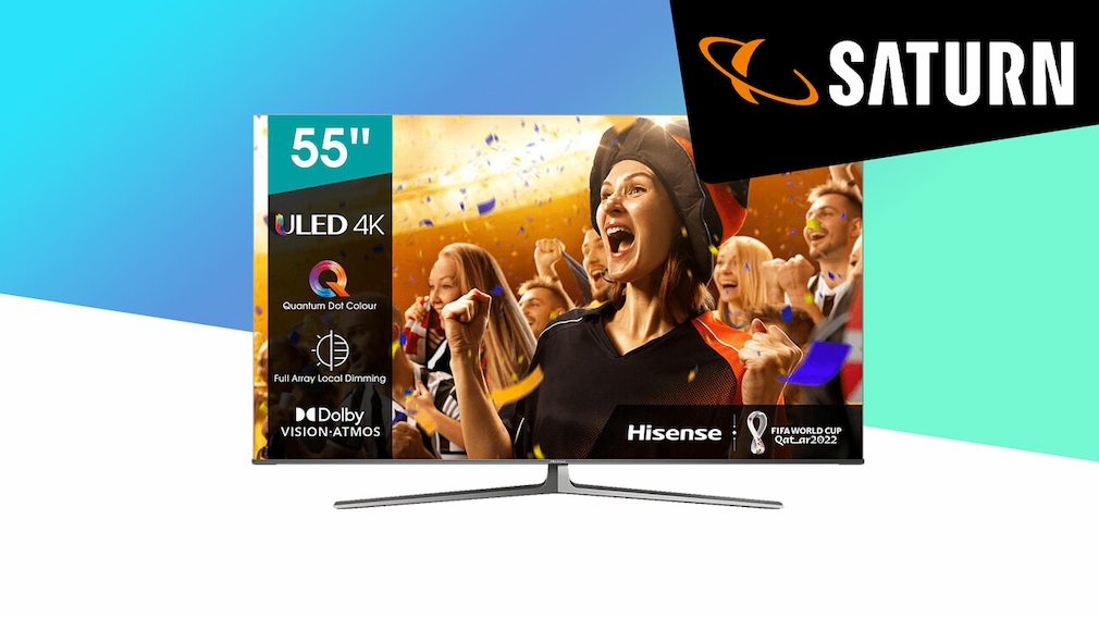 Über 90 Euro günstiger: Hisense-Fernseher mit 55 Zoll, 4K & HDR bei Saturn im Angebot