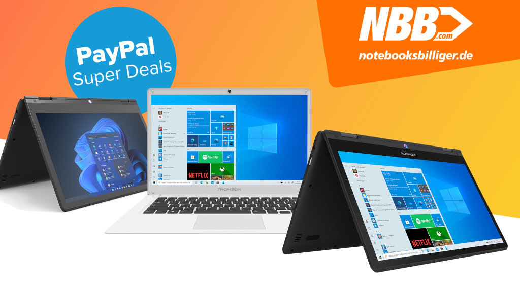 PayPal Super Deals: Günstige Notebooks bei NBB.com
