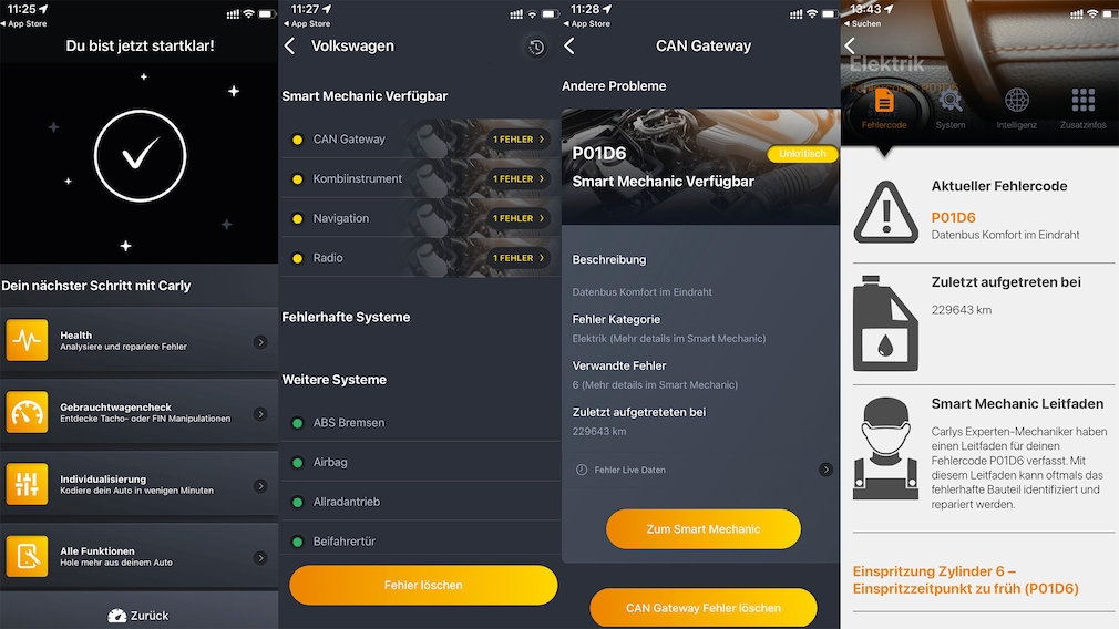 Carly VW & VAG Diagnose Software & Codierung via App – Erfahrungen