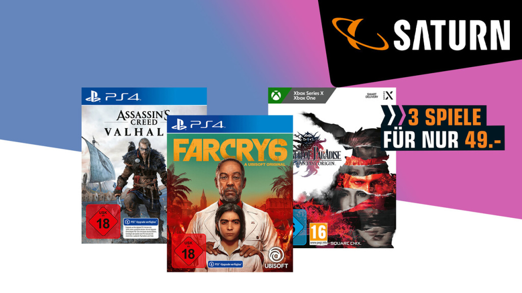 Top-Aktion für Gaming-Fans: 3 Spiele für nur 49 Euro