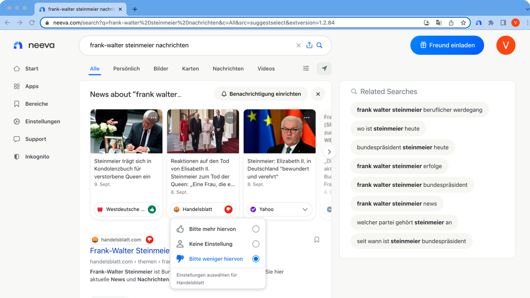 Neue Suchmaschine Neeva: Ohne Werbung und mit Abo gegen Google