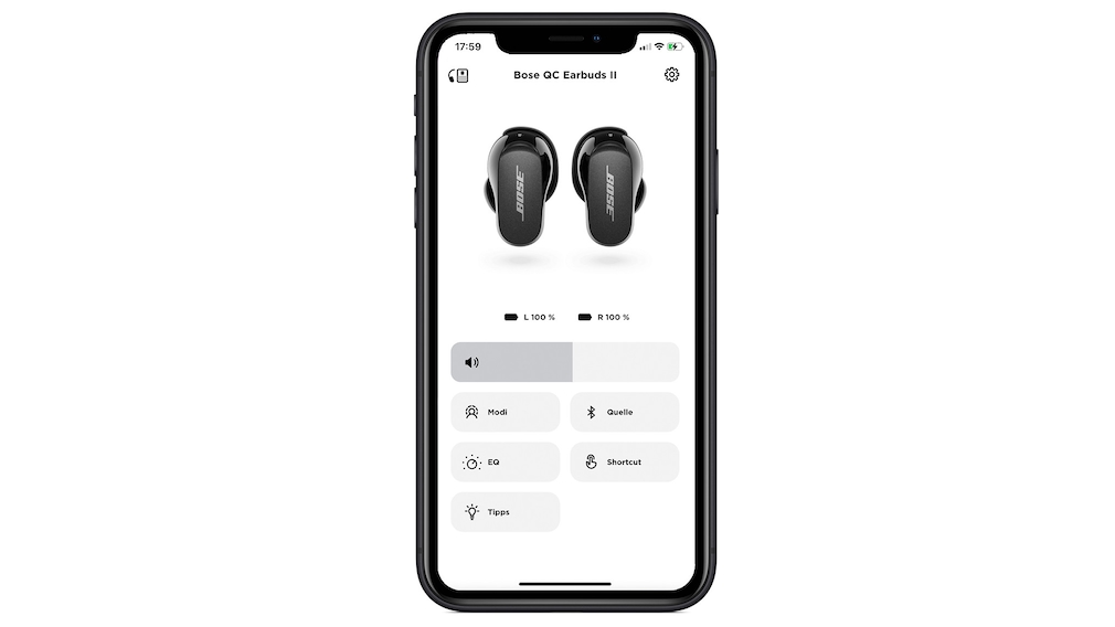 Bose QuietComfort Earbuds II im Test: App