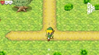 Zelda-Spielszene auf Nintendo DS.
