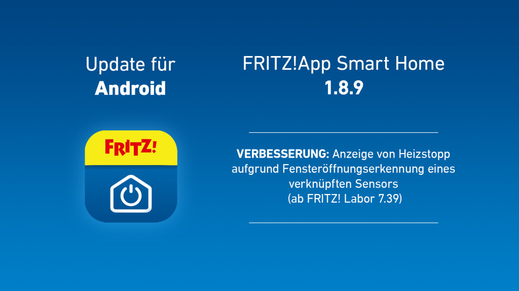 FritzApp Smart Home: Fenster-auf-Erkennung verbessert