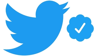 Twitter-Logo mit Verifikationshäkchen