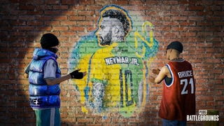 Neymar-Wandmalerei in PUBG.