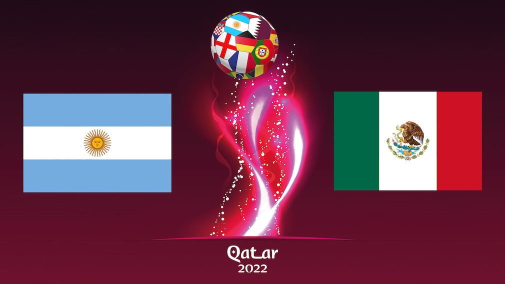 Argentinien – Mexiko Weltmeisterschaft 2022 FAHNEN, POKAL ALLES